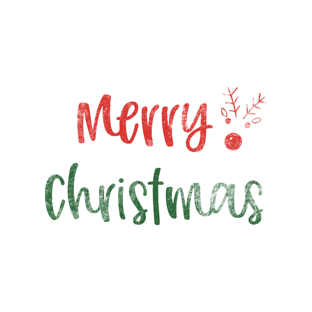 Christmas Stamp - Merry Merry Red & Green