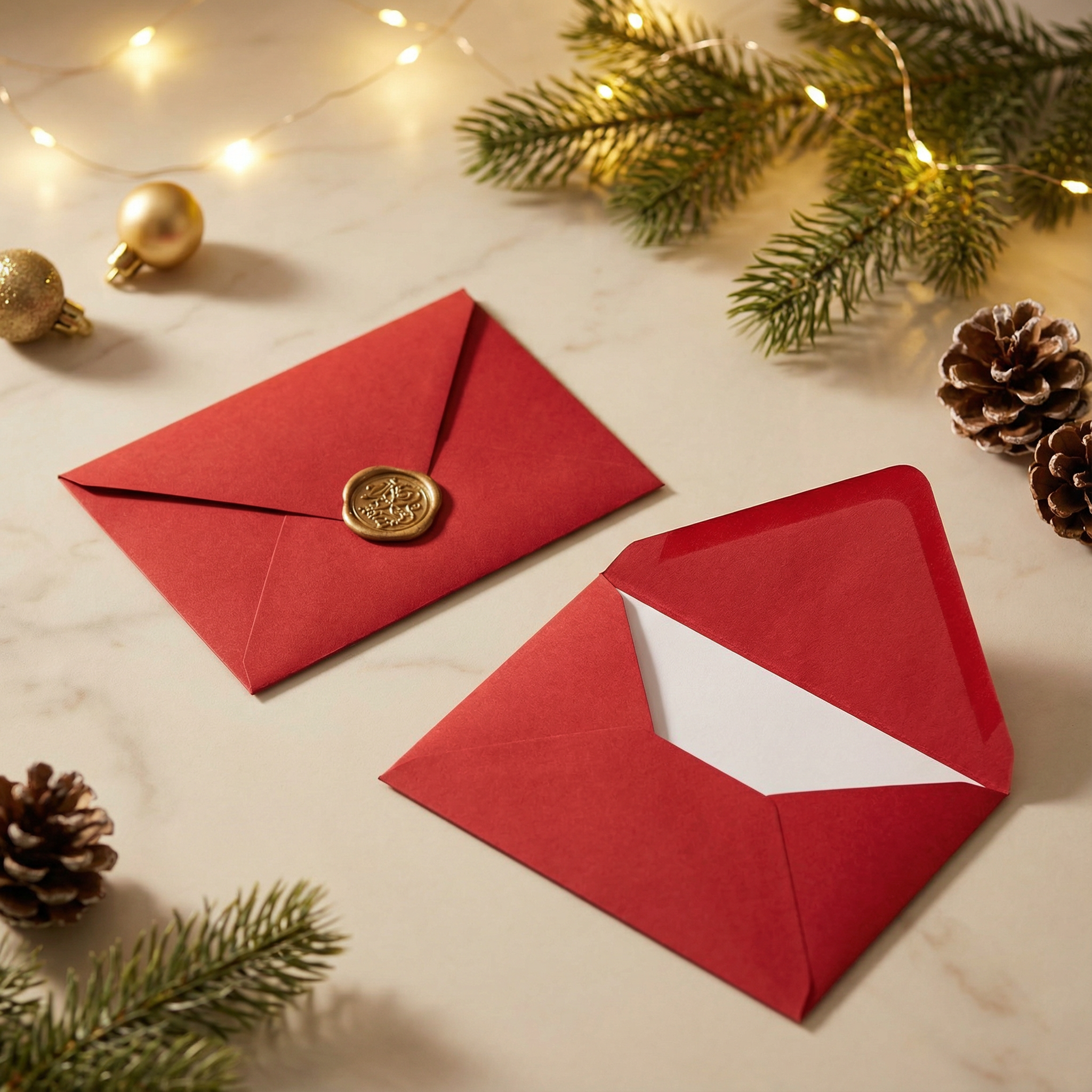 50 Elegant Red Envelopes for Invitations, Thank-You Cards & Gifts